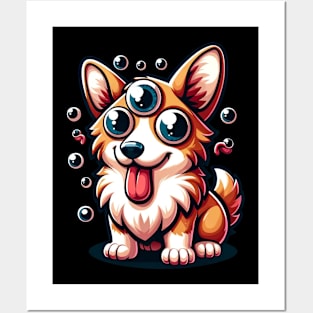 Corgi monster Posters and Art